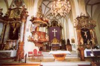 Kirchenraum beim Eintritt vom Haupteingang